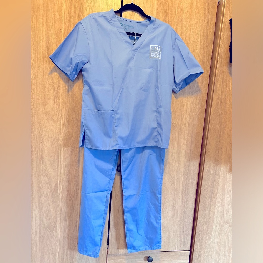 Blue Uniform suit - long pants+ short sleeves top